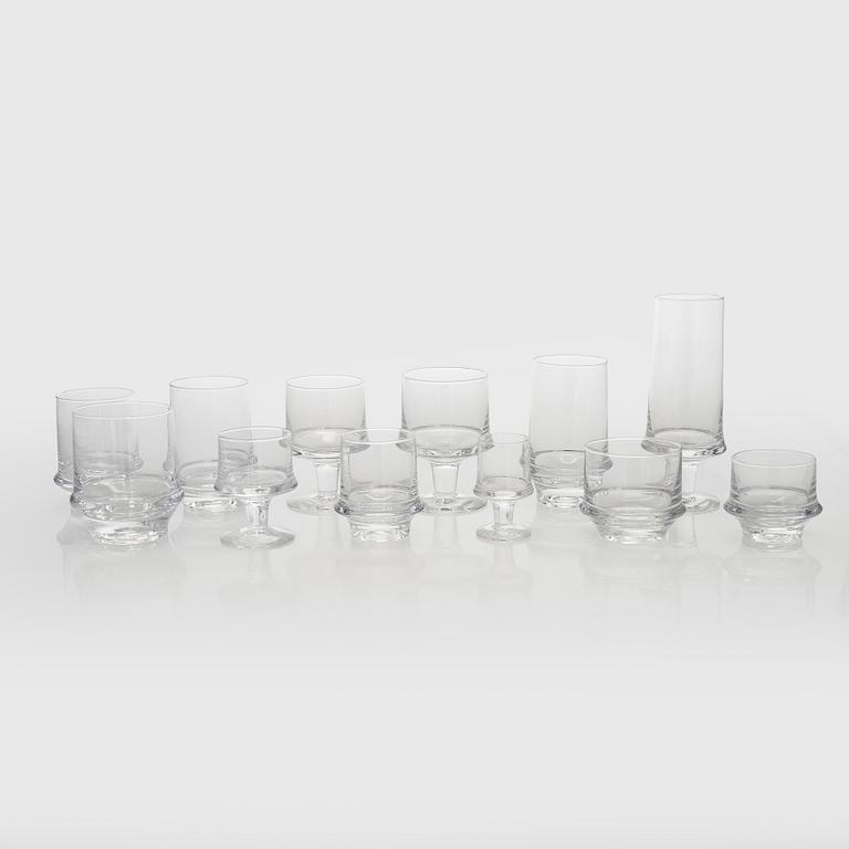 Tapio Wirkkala, A 211-piece glass service 'Marski', Iittala Finland.