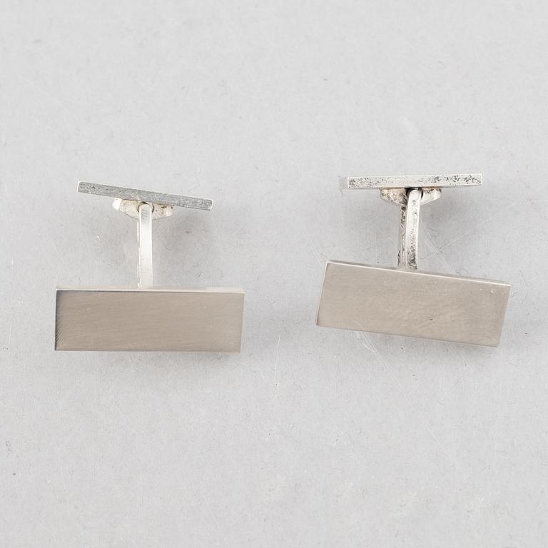 Wiwen Nilsson, cufflinks, a pair, sterling silver, Anders Nilsson, Lund 1950.