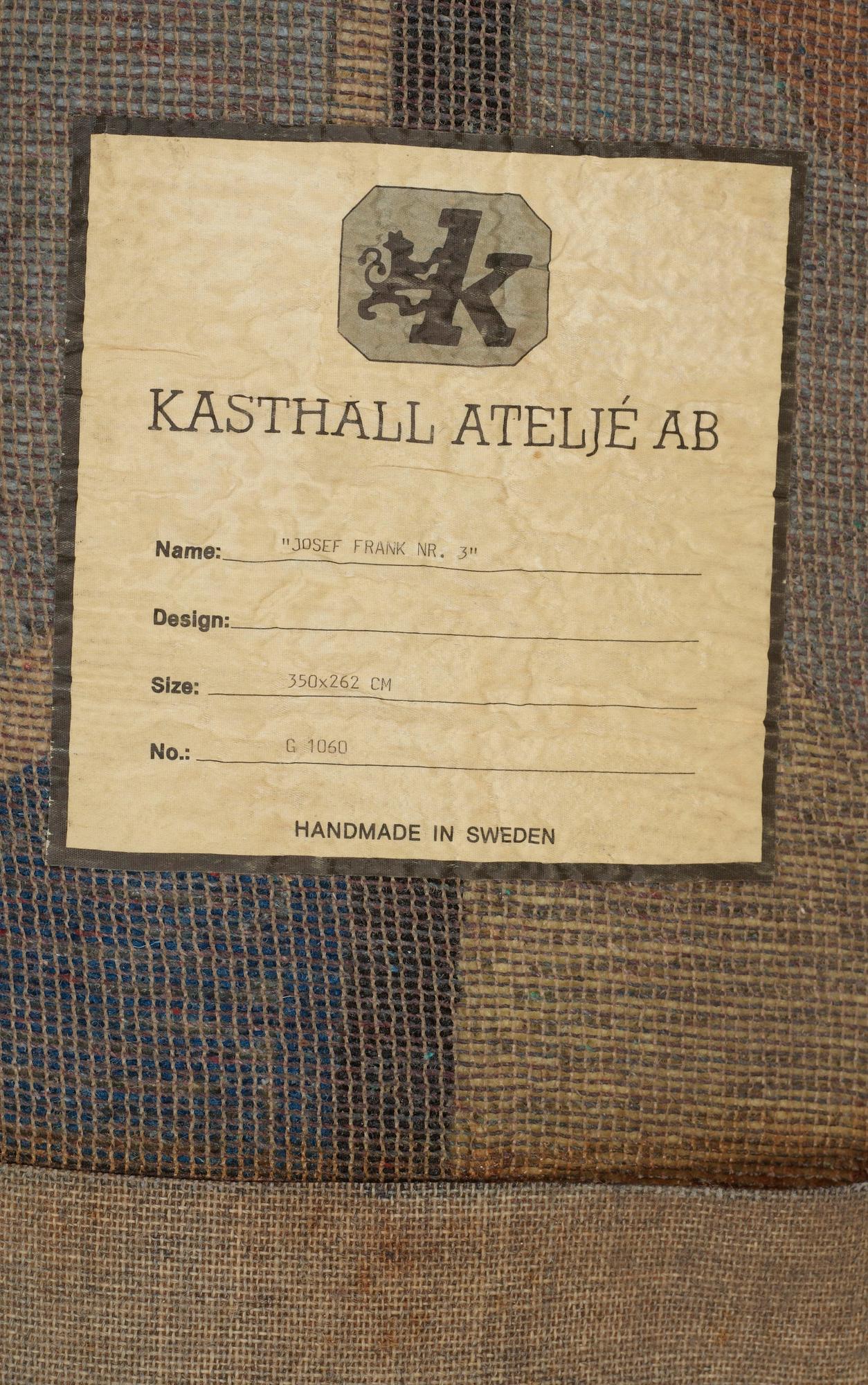 Josef Frank, CARPET. "Matta nr 1". Hand tufted. 347 x 257 cm. Josef Frank, Svenskt Tenn/Kasthall.