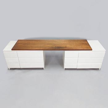 Aulis Leinonen, skrivbord, lådmodul modell 200 och skivan modell T216, Artek 1950-tal.