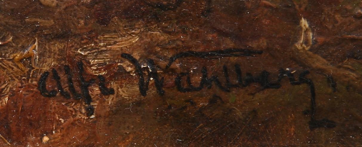 ALFRED WAHLBERG, olja på duk, sign.