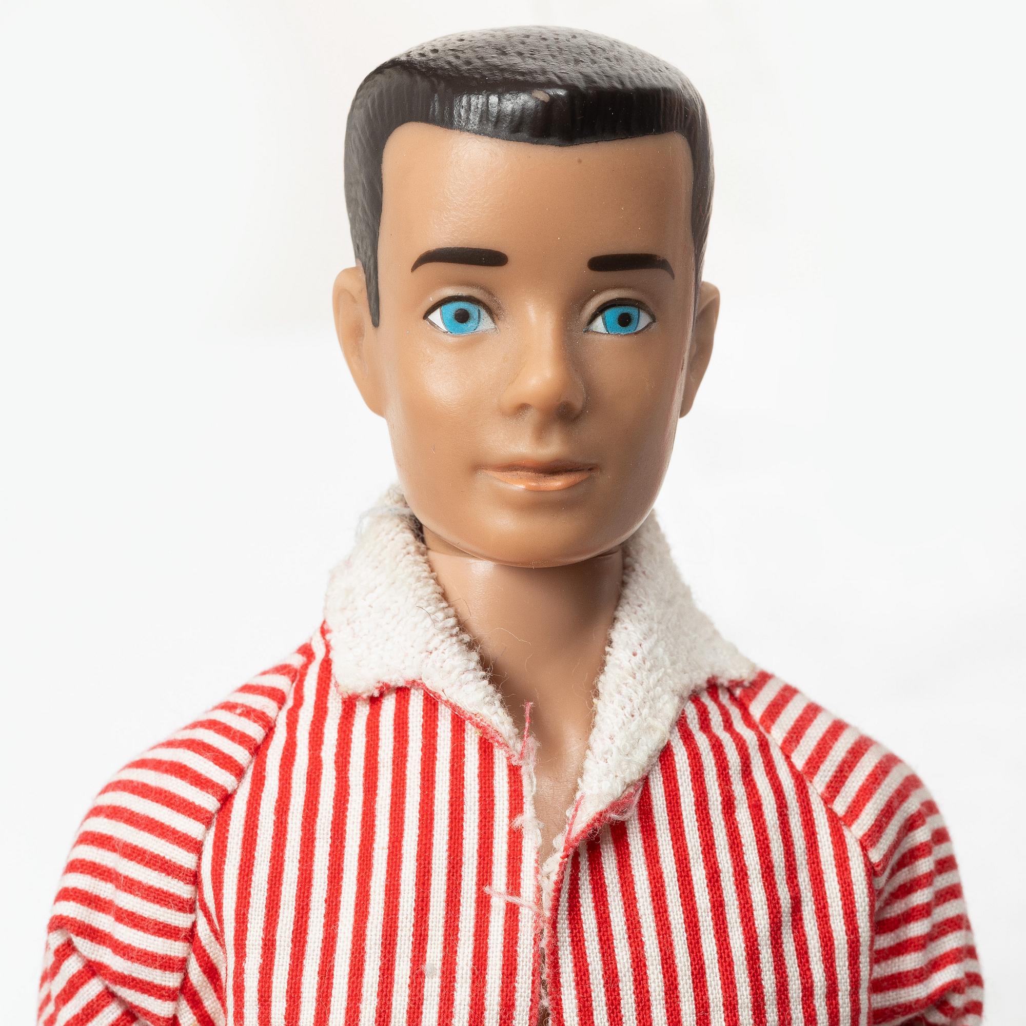 Barbiedockor, 3 st, "Barbie Bubble cut", "Skipper" & "Ken", Mattel, 1960-tal.