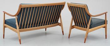 SOFFA SAMT FÅTÖLJ, Peter Hvidt, France & Daverkosen (F&D).