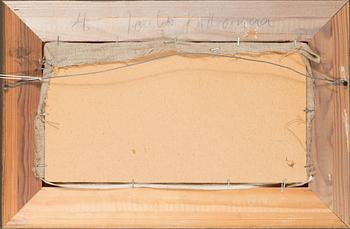 Risto Vilhunen, oil on canvas laid on board, signed and dated 1989.