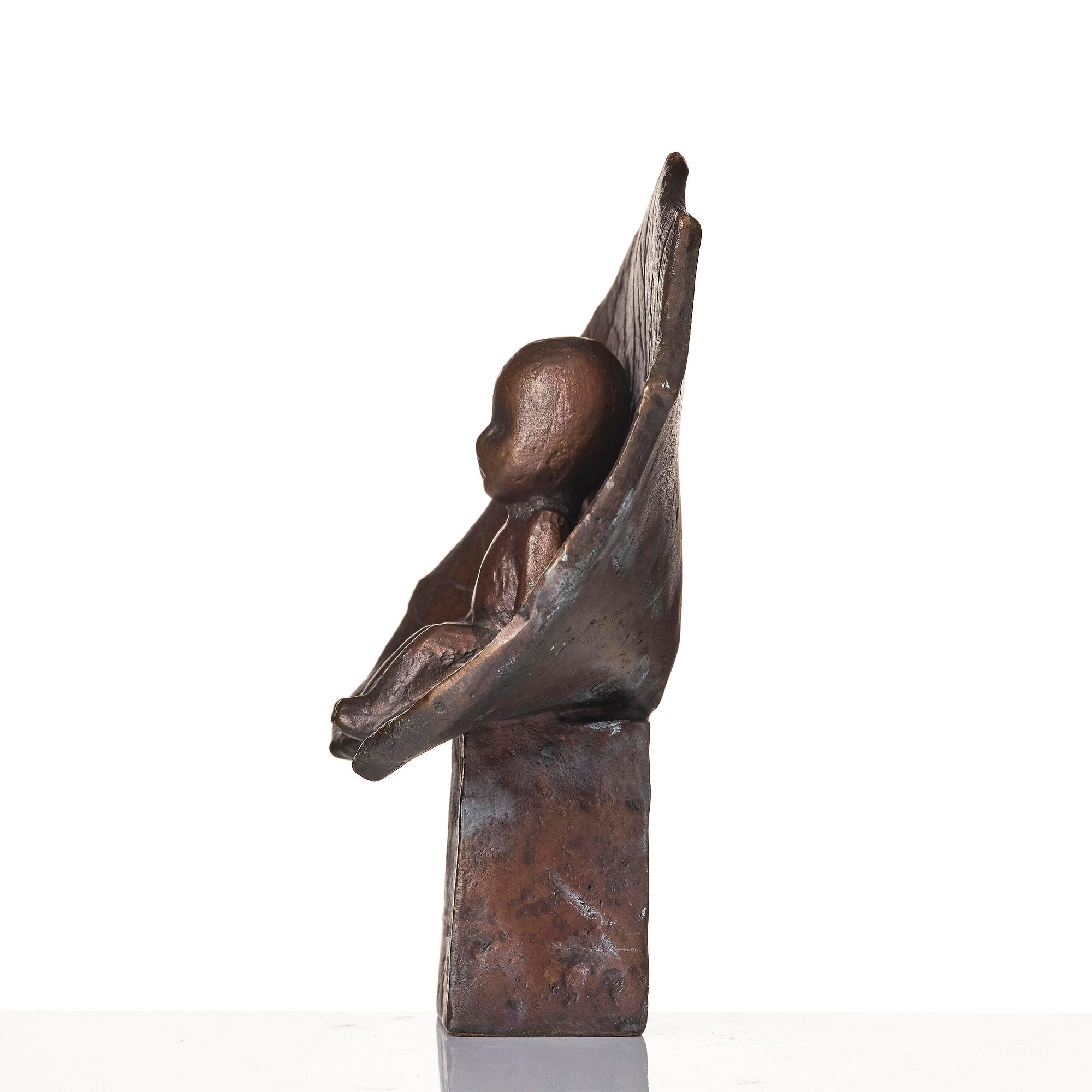 Lisa Larson, skulptur, "Tummelisa", brons, Scandia Present, ca 1978.