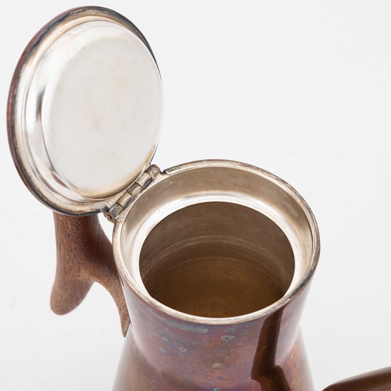 Tapio Wirkkala, A four-piece copper and teak coffee service, Kultakeskus, Finland.