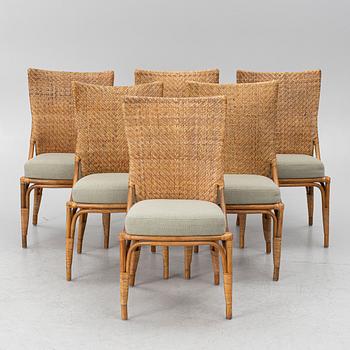 A set of 6 dining chairs. "Melody", Sika Design.