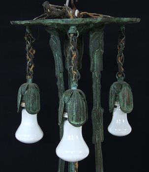 TAKLAMPA, jugend, sannolikt Böhlmarks, 1900-talets början, h 90.