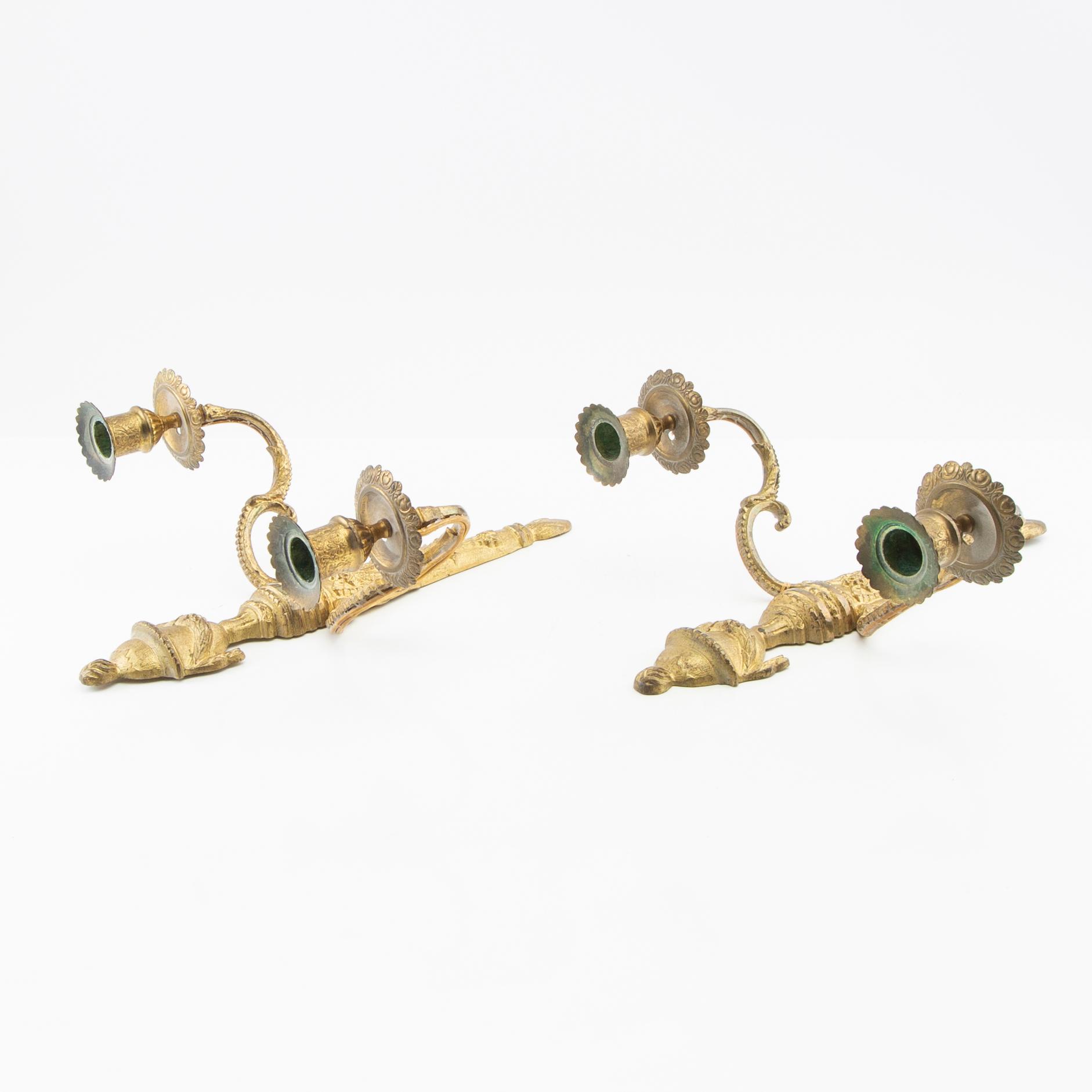 Väggappliquer ett par Louis XVI-stil omkring 1900.