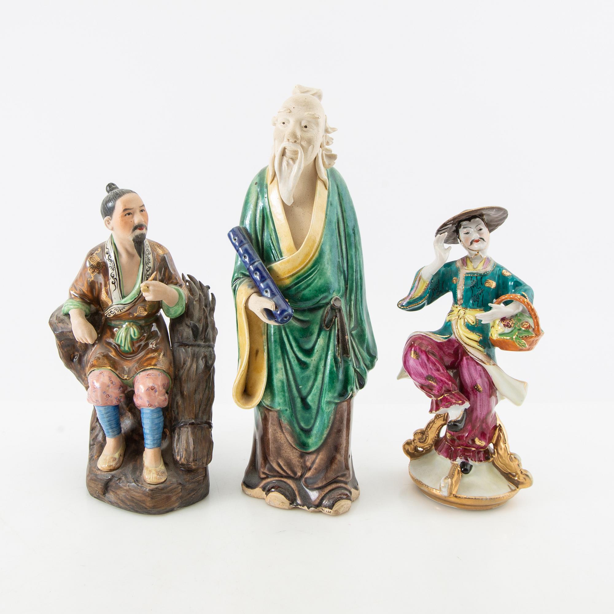 Figuriner 7 st Kina/Europa 1900-tal porslin/keramik.