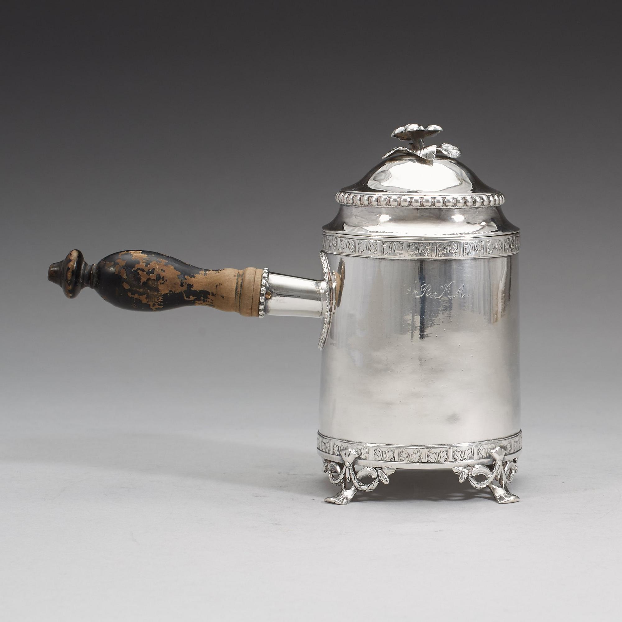 STEPHAN HALLING, Örebro 1788, mjölkkanna, silver, gustaviansk.