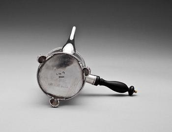 KAFFEKKANNA, silver, gustaviansk, Anders Fredrik Weise, Stockholm 1787. Vikt ca 580 gram.