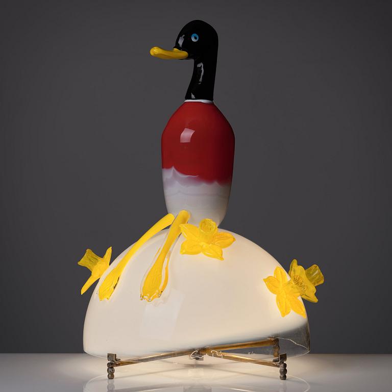 Ernst Billgren, a glass table lamp, 'Fattigmanslampa', Reijmyre, Sweden 2010, ed. 7/50.