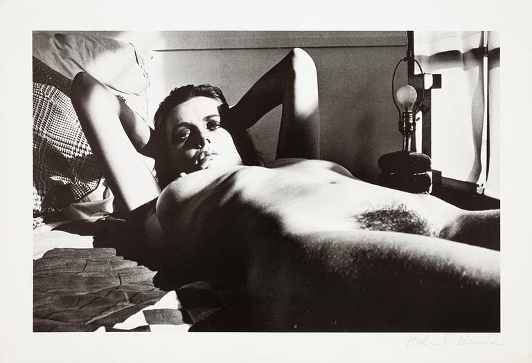 HELMUT NEWTON, "Fiona Lewis in Los Angeles", 1976, offsetlitografi, sign.