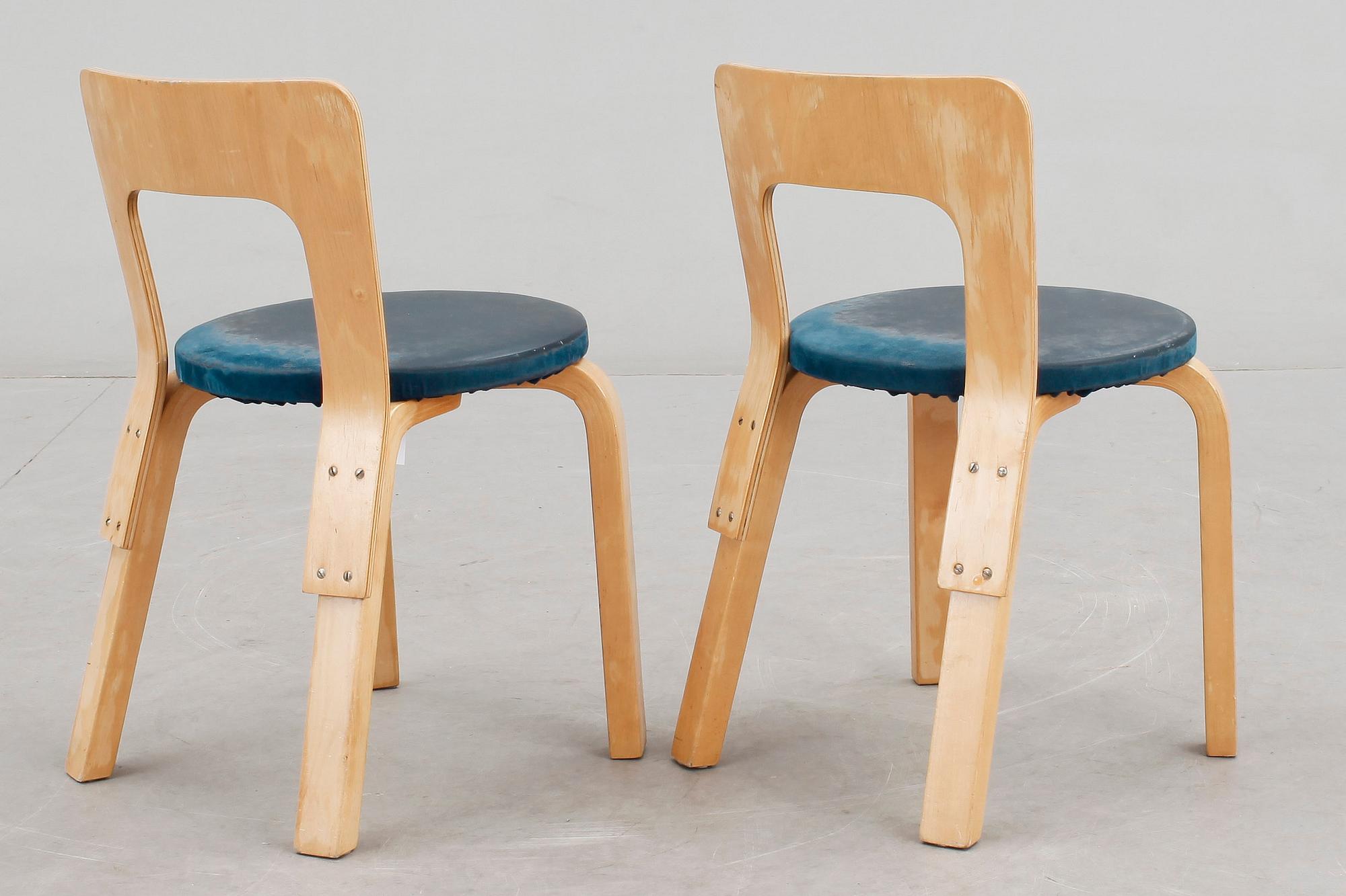 BARNSTOLAR, ett par, "66", Alvar Aalto, 1900-talets andra hälft.