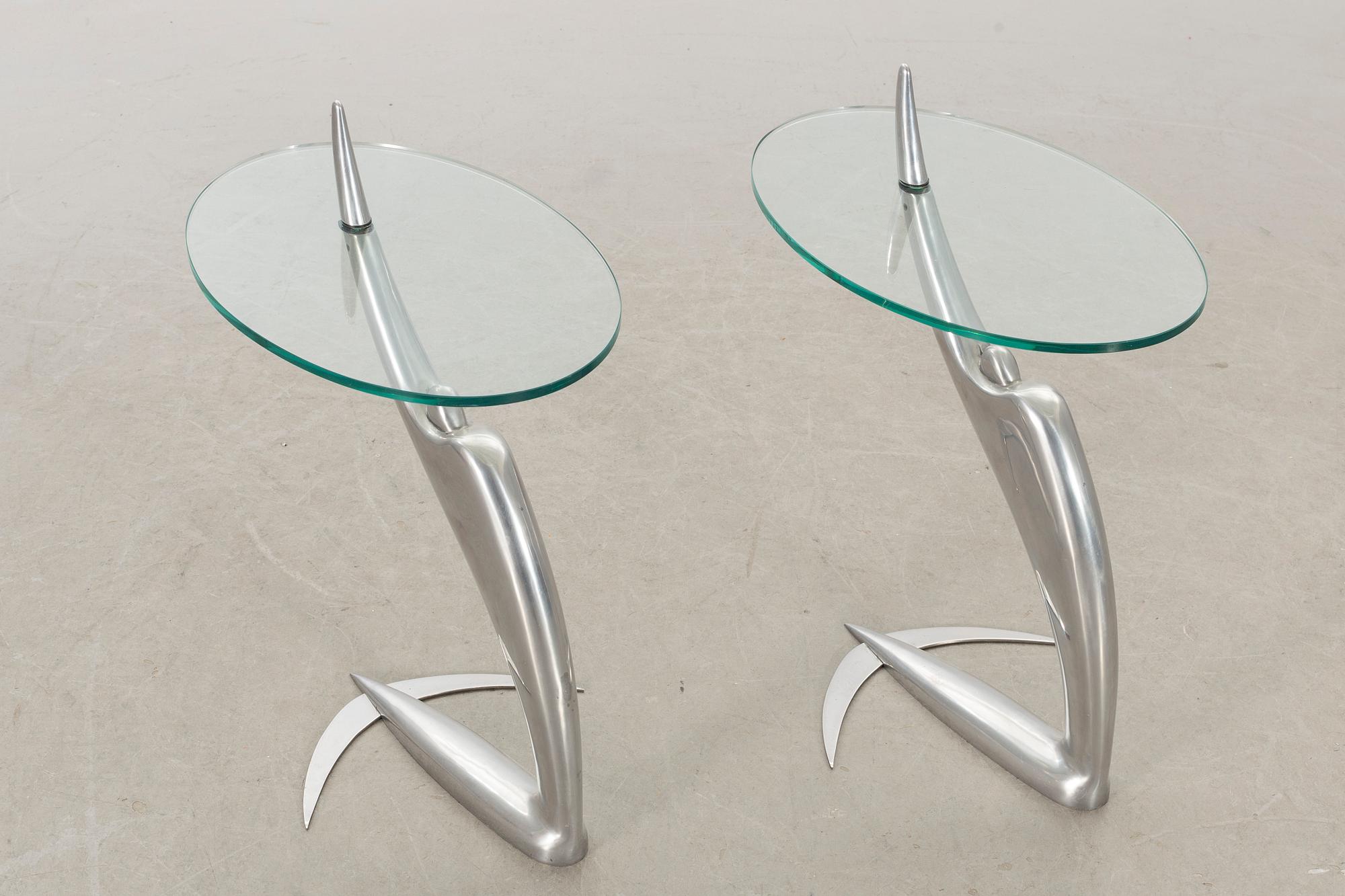PIERANGELO CARAMIA ''Arcadia Swing'', a pair of tables.
