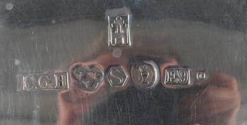 KAFFESERVIS, 3 delar, silver, C G Hallberg 1955-1956.