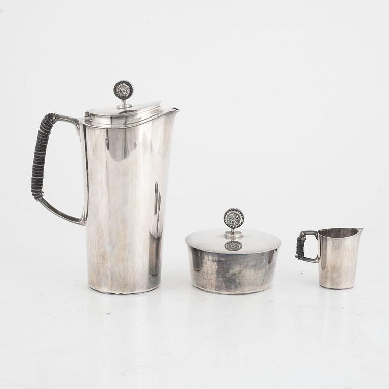 Yngve Berger för Åke Stavenow, kaffeservis, 3 delar, Stockholm, 1962.