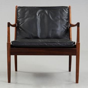 An Ib Kofod Larsen palisander 'Samsö' easy chair, OPE-möbler, Sweden 1960's.