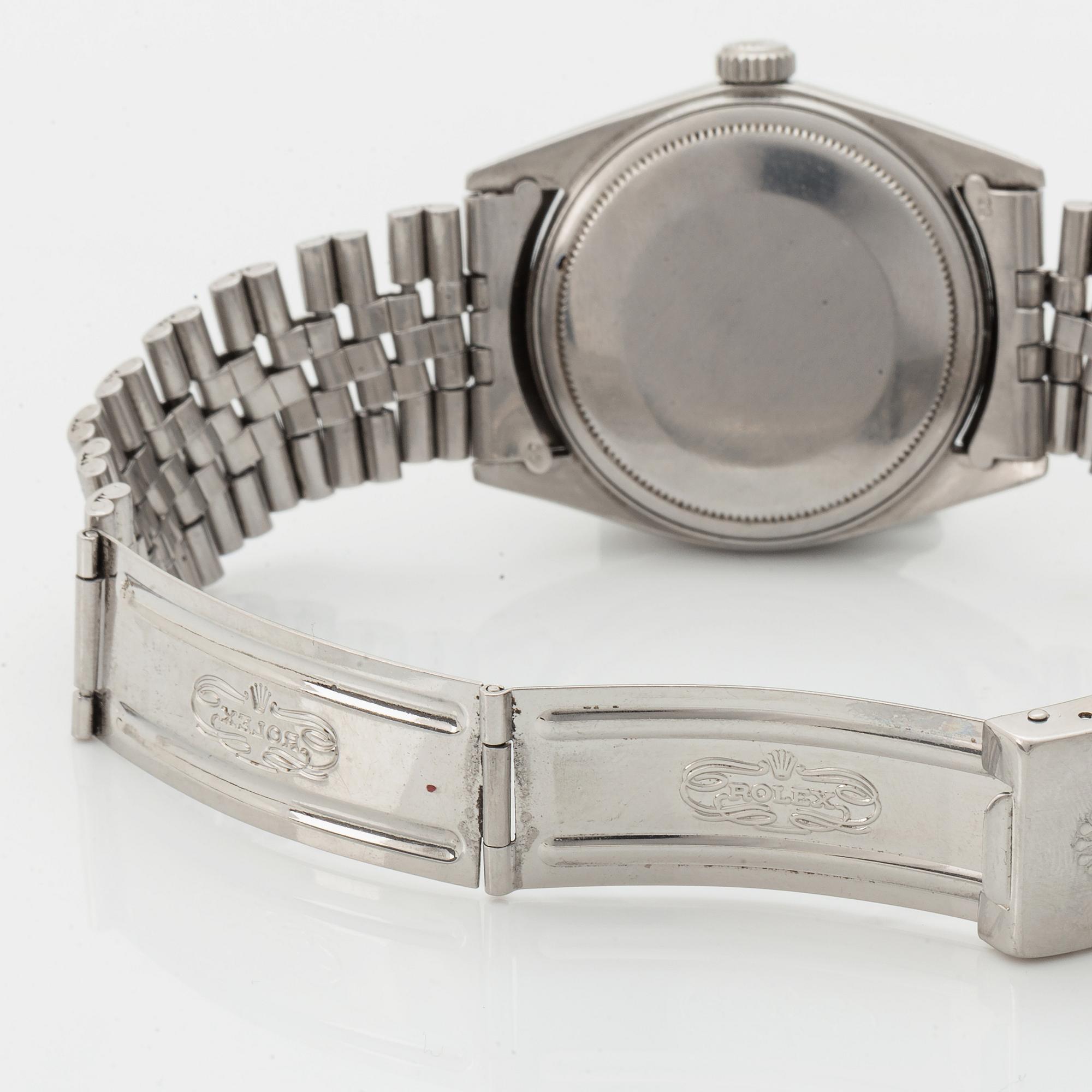 Rolex, Oyster Perpetual, Datejust, "Buckley Dial", wristwatch, 36 mm.
