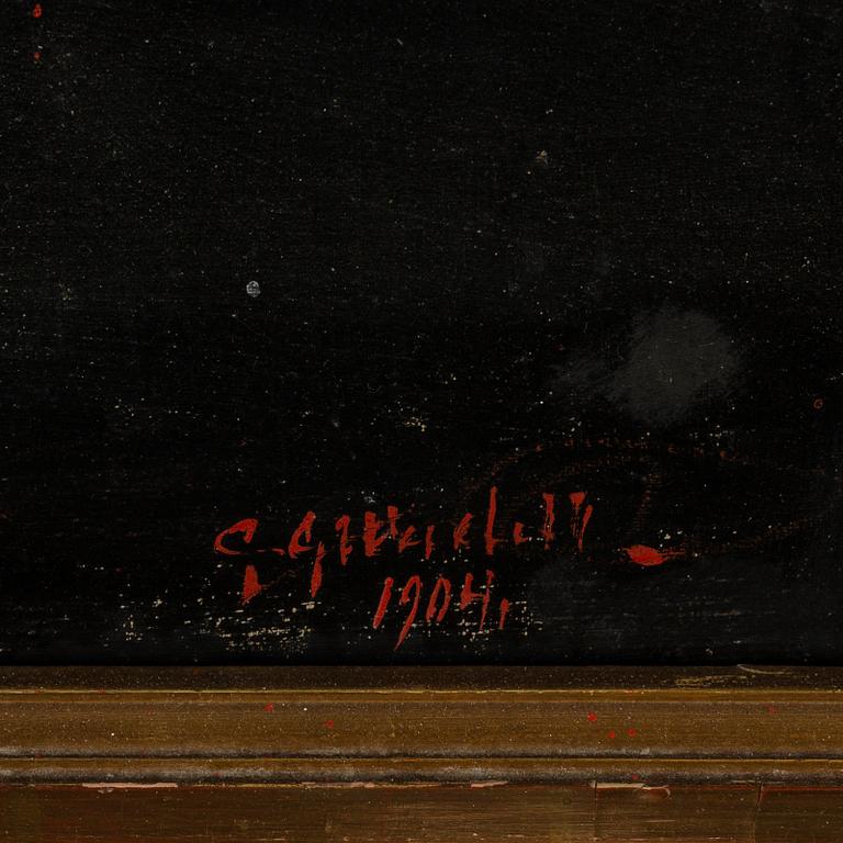 UNKNOWN ARTIST, 19/20th CENTURY, oil on canvas, signed G. Gellerstedt and dated 1904.