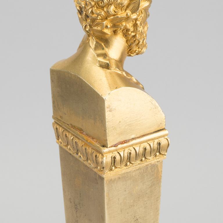 CANDELABRUM, gilt-bronze, Empire, France, first half of the 19th century.