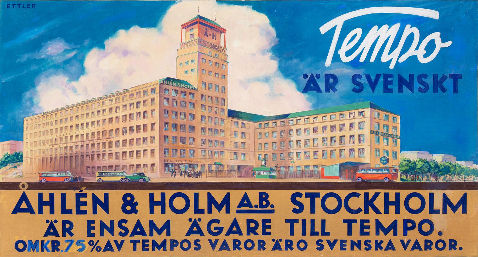 MAX ETTLER, olja på duk, signerad.