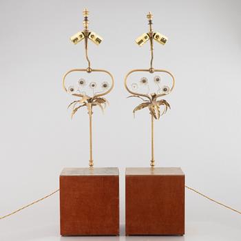 Bordslampor, ett par, 1900-talets senare del.