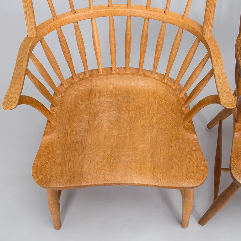 Nojatuoleja, 3 kpl, 1900-luvun loppupuoli.