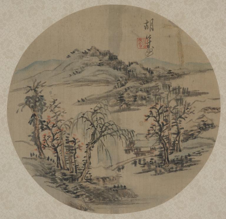 Unidentified artist, Two landscape paintings, China, 20th century.