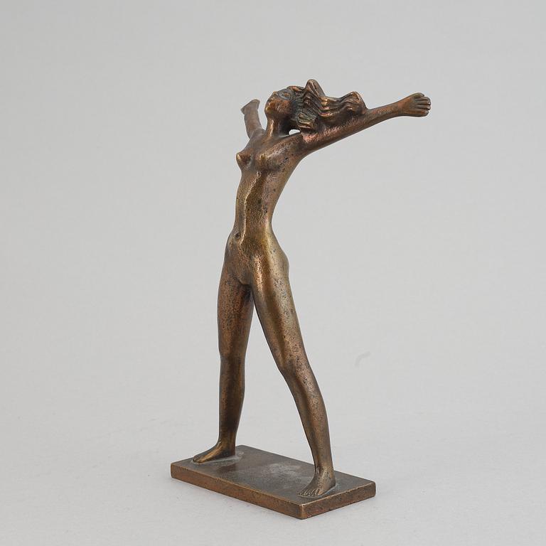 Stig Blomberg, sculpture, bronze, signed.