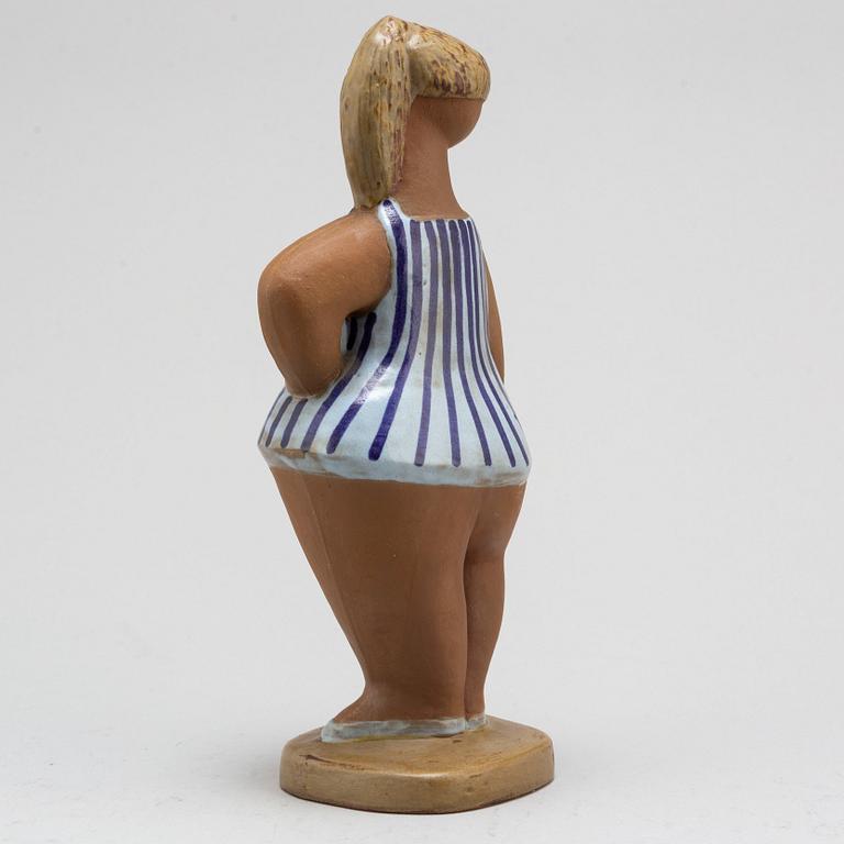 LISA LARSON, figurin av stengods, "Dora", Gustavsberg, ur serien "ABC-flickorna", i produktion 1958-1973.