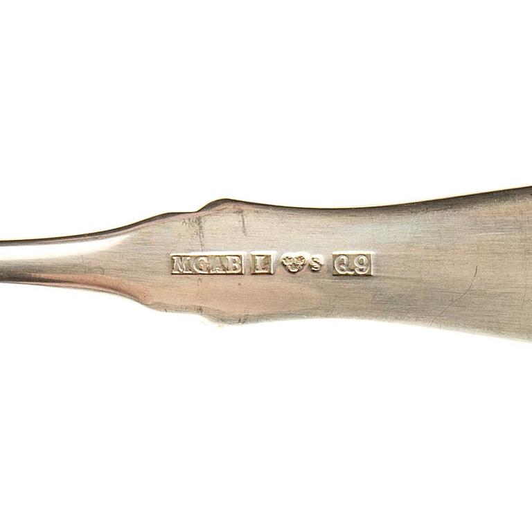 Eric Löfman, cutlery service, 123 dlr, silver, model "Uppsala", MGAB Lidköping 1960s.
