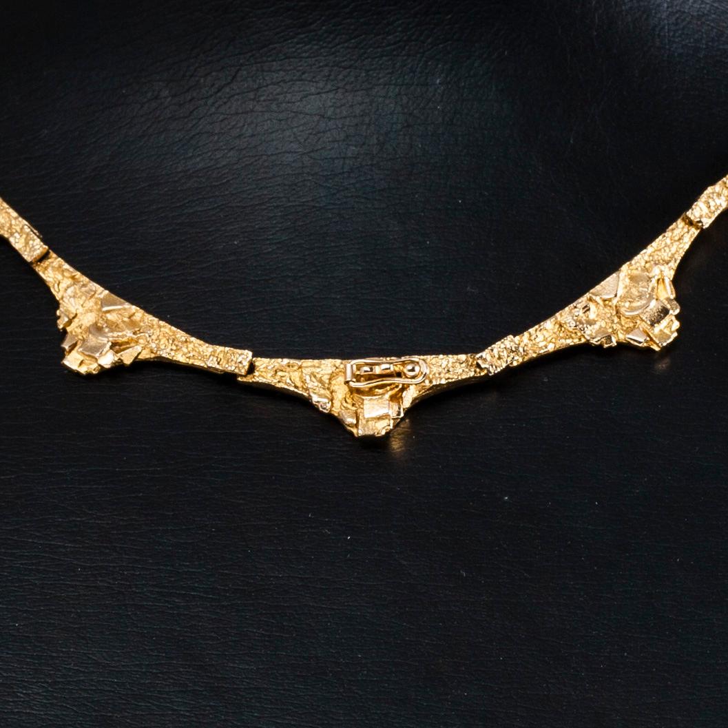 KAULAKORU, "Kaarisilta" 14K kultaa, Björn Weckström, Kruunu Koru / Lapponia 1968. Paino 30,3 g.