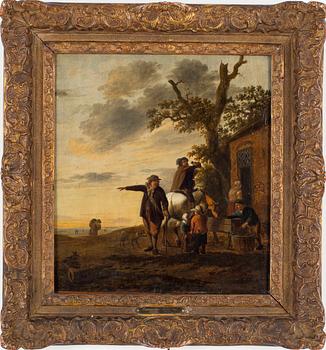 CORNELIS DUSART , tillskriven. Olja på pannå.