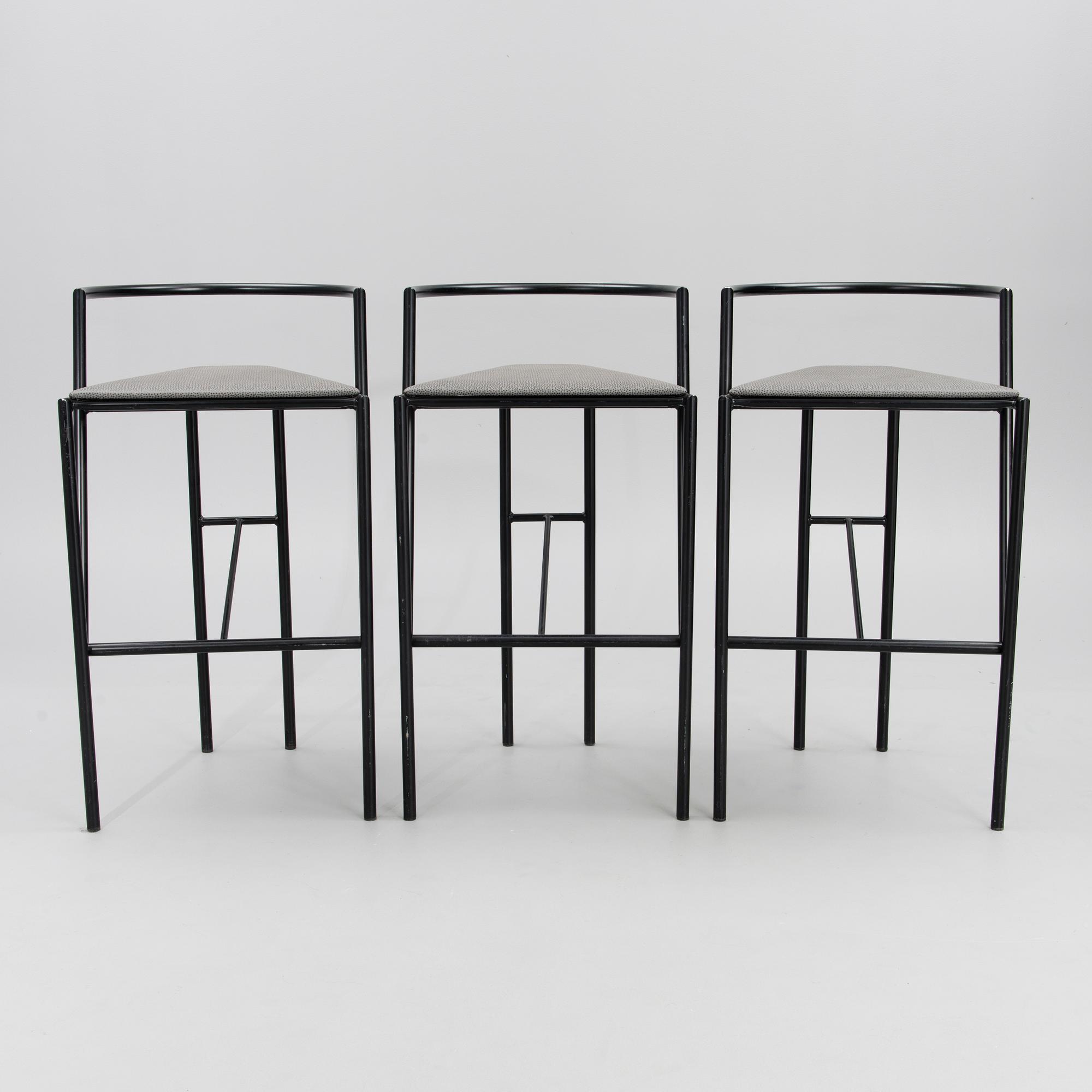 JOUKO JÄRVISALO, barstolar, 3 st, "Soda", Inno Interior. 1988.