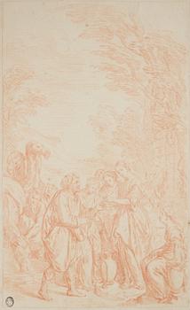 ITALIAN SCHOOL 18TH CENTURY, unsigned. Red crayon, image: 30 x 18 cm.