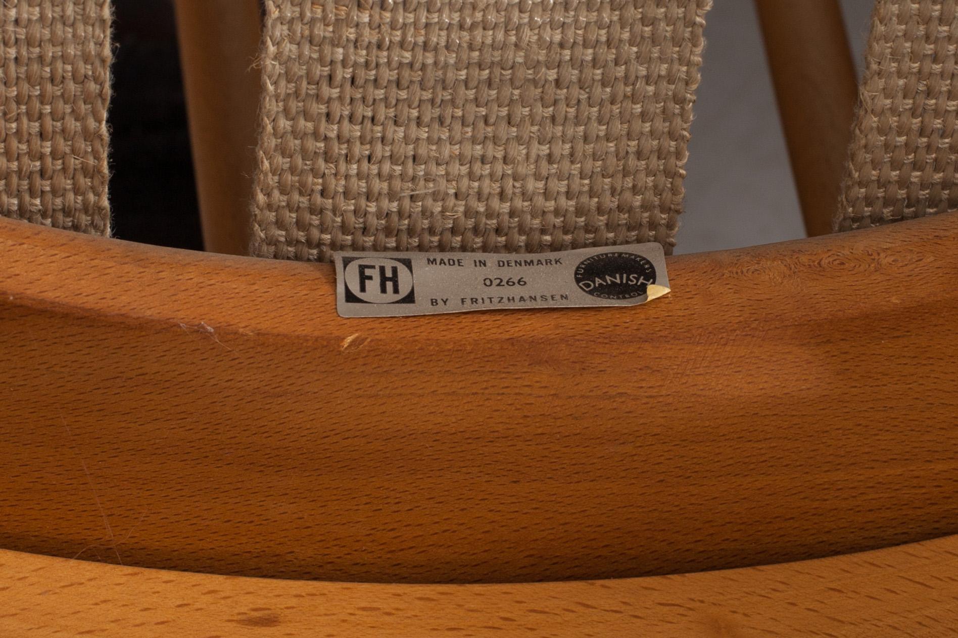 FÅTÖLJER, 3 st, "Tremme", Börge Mogensen, Fritz Hansen, Danmark. 1900-talets andra hälft.