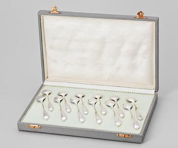 PARTI SILVER, 64 delar, bl a Sven Danielson, Linderoths Eftr, Motala 1939. Tot vikt 950 g.