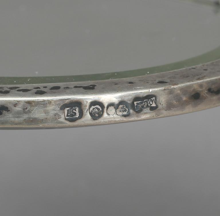 HANDSPEGEL, silver, C G Hallberg, Stockholm 1920.