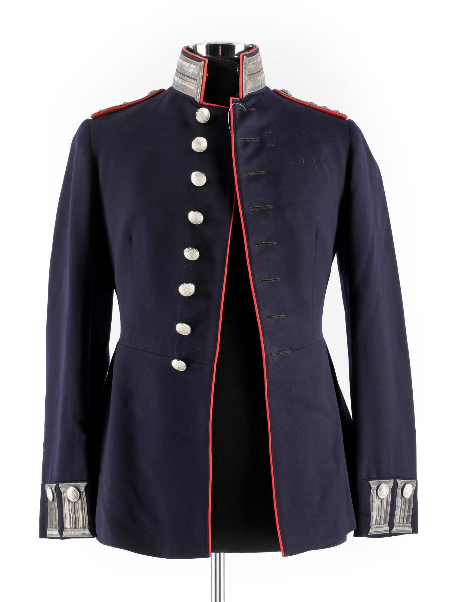 OFFICERSUNIFORM, 2 delar, kapten, Sverige omkr 1800/1900.