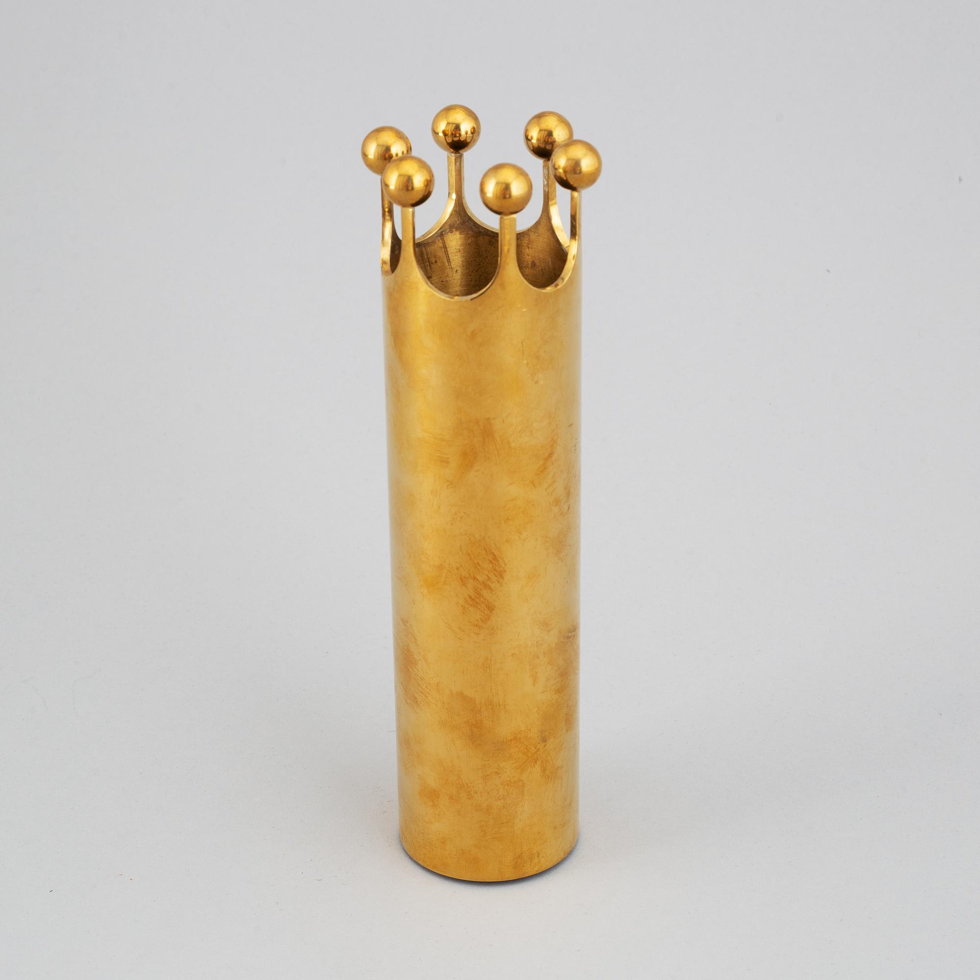 Pierre Forseö, a brass vase, Skultuna.