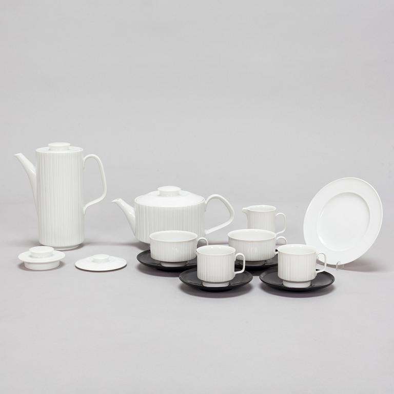 Tapio Wirkkala, kahvi- ja teeastiasto, 45 osaa, "Variation", posliini, Rosenthal, Saksa 1985.
