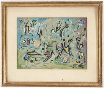 BERNARD QUENTIN, gouache, monogramsign.