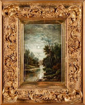 OKÄND KONSTNÄR, olja på pannå, signerad S William, England, 1800-tal.