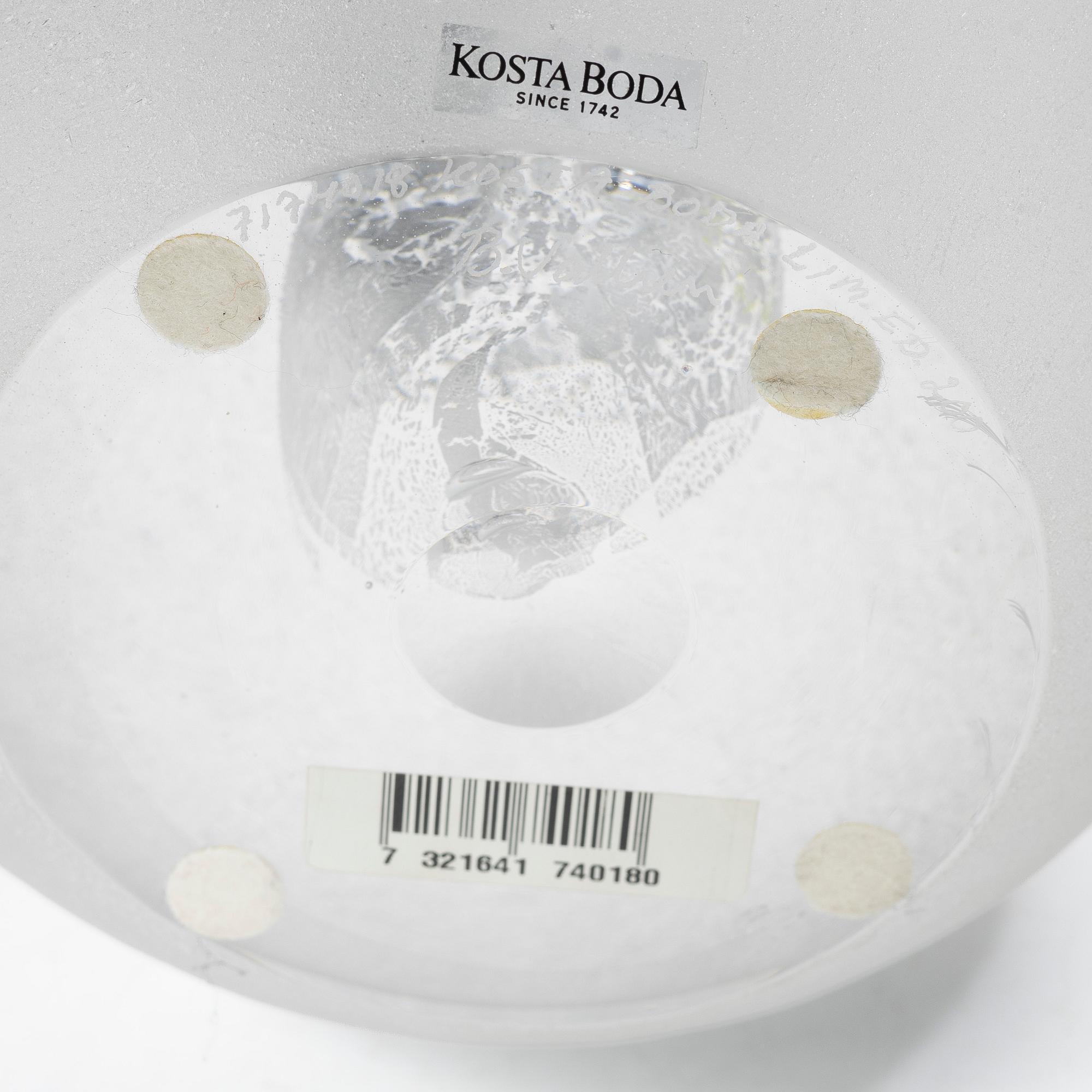 Bertil Vallien, Glass sculpture, Kosta Boda, signed and numbered.
