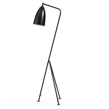 392. Greta Magnusson Grossman, a black lacquered 'G-33' (Grasshopper) floor light, Bergboms, Malmö Sweden 1950s.