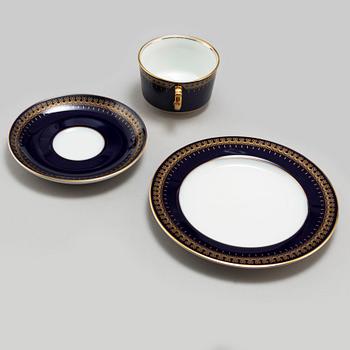 A part dinner and coffee 'Romanov' service, Golden Collection, late 20th century (51 pieces), with 17 cutlery pieces.