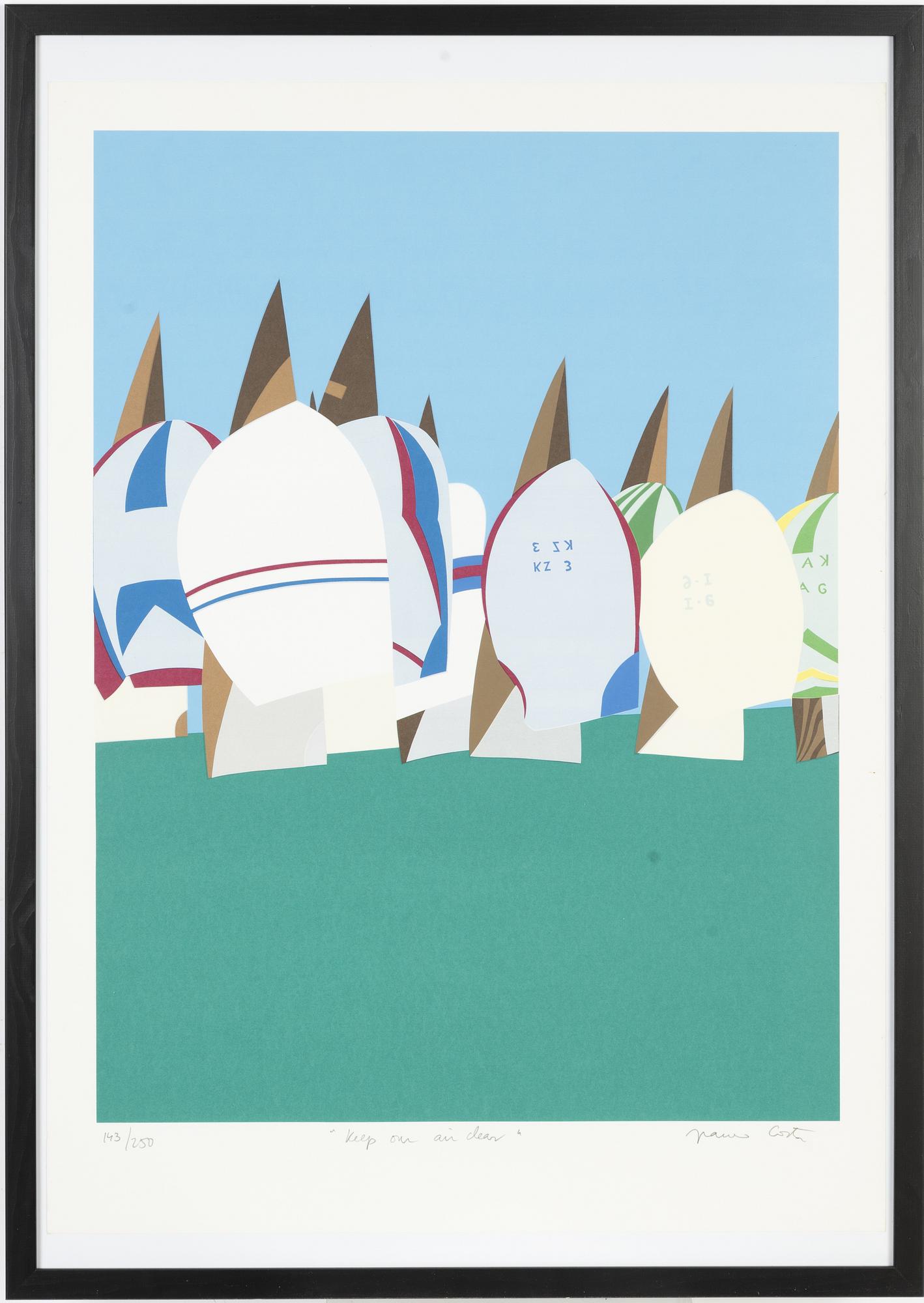 Franco Costa, silkscreen in colours, signed 143/250.