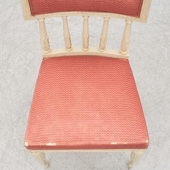 A set of five late Gustavian chairs, circa 1800.
